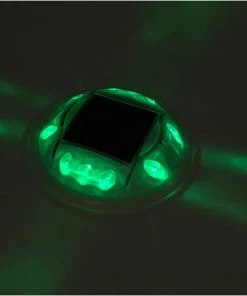 Marine Lighting Hydro Glow C1G Round Solar Dock, Deck Pathway Light - Green [C1G]