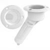 Mate Series Plastic 30 Rod Cup Holder - Drain - Round Top - White [P1030DW] Fishing Rod Holders