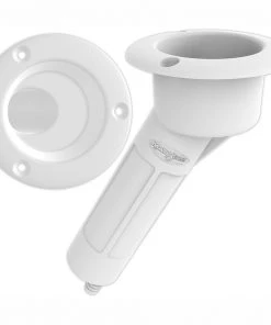 Mate Series Plastic 30 Rod Cup Holder - Drain - Round Top - White [P1030DW] Fishing Rod Holders