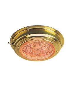 Sea-Dog Brass LED Day/Night Dome Light - 5" Lens [400358-1] Marine Lighting