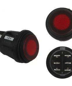 RIGID Industries 3 Position Rocker Switch - Red [40181] Marine Lighting
