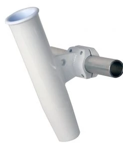 C.E. Smith Aluminum Horizontal Clamp-On Rod Holder 1.66" OD - White Powder Coated W/Sleeve [53721]