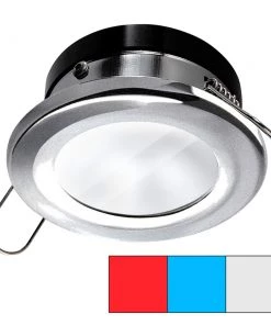 I2Systems Inc I2Systems Apeiron A1120 Spring Mount Light - Round - Red, Cool White Blue - Brushed Nickel [A1120Z-41HAE] Marine Lighting