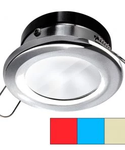 I2Systems Inc I2Systems Apeiron A1120 Spring Mount Light - Round - Red, Warm White Blue - Brushed Nickel [A1120Z-41HCE] Marine Lighting