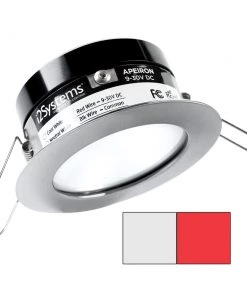 I2Systems Inc Marine Lighting I2Systems Apeiron PRO A503 - 3W Spring Mount Light - Round - Cool White Red - Brushed Nickel Finish [A503-41AAG-H]