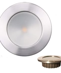 Lunasea Lighting Lunasea ZERO EMI Recessed 3.5 LED Light - Warm White, Red W/Brushed Stainless Steel Bezel - 12VDC [LLB-46WR-0A-BN] Marine Lighting