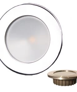 Lunasea Lighting Lunasea Gen3 Warm White, RGBW Full Color 3.5 IP65 Recessed Light W/Polished Stainless Steel Bezel - 12VDC [LLB-46RG-3A-SS] Marine Lighting