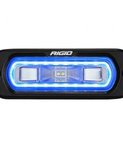 RIGID Industries SR-L Series Marine Spreader Light - Black Flush Mount - White Light W/Blue Halo [52201] Marine Lighting