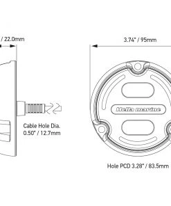 Hella Marine Apelo A2 Blue White Underwater Light - 3000 Lumens - Black Housing - Charcoal Lens W/Edge Light [016147-001]