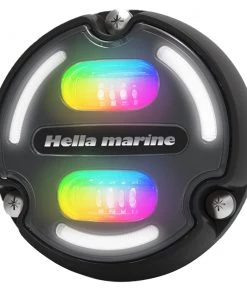 Hella Marine A2 RGB Underwater Light - 3000 Lumens - Black Housing - Charcoal Lens W/Edge Light [016148-001]