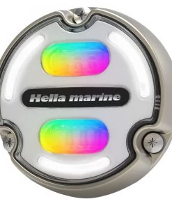 Marine Lighting Hella Marine Apelo A2 RGB Underwater Light - 3000 Lumens - Bronze Housing - White Lens W/Edge Light [016148-101]
