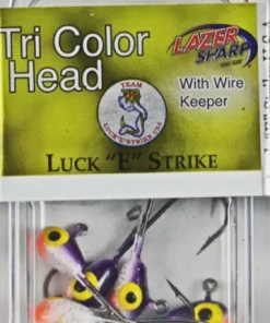 Fillet And Release Fishing Co. Luck E Strike Tri Color Teardrop Jig Heads