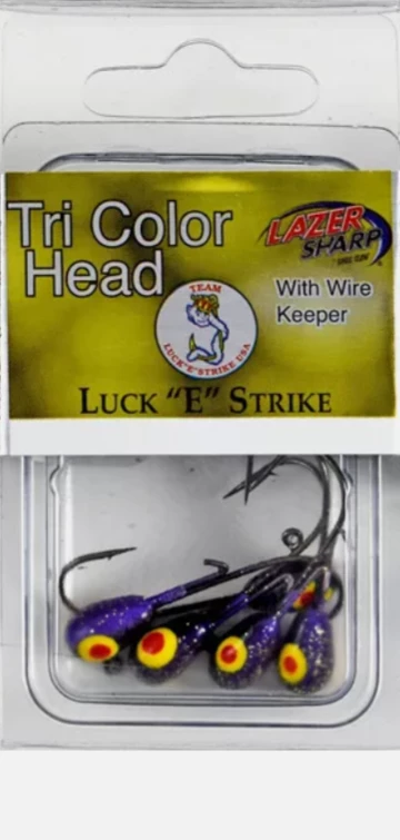 Fillet And Release Fishing Co. Luck E Strike Tri Color Teardrop Jig Heads