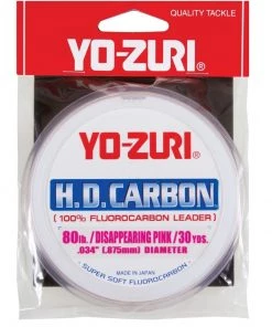 Fillet And Release Fishing Co. Yo-Zuri HD Carbon Disappearing Pink 30 Yards Fluorocarbon Leader