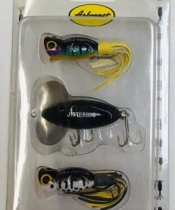 Fillet And Release Fishing Co. Arbogast 3 Pack Hula Popper And Jitterbug Hard Bait Topwater Fishing Lure Assortment