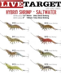 Fillet And Release Fishing Co. LIVE TARGET Hybrid Shrimp All Saltwater Lures