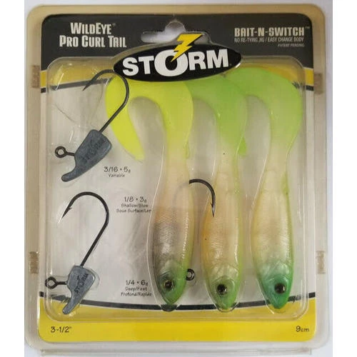 Fillet And Release Fishing Co. Storm Wildeye Pro Curl Tail Kit 3.5" All Freshwater Lures